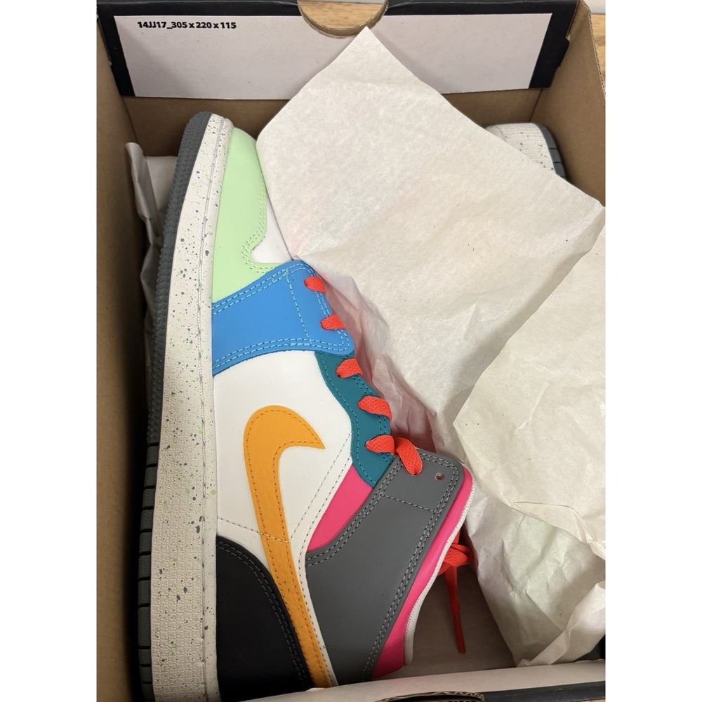 Jordan Air Jordan 1 Mid Boys Multicolor Mid Top Sneakers Size 7Y
